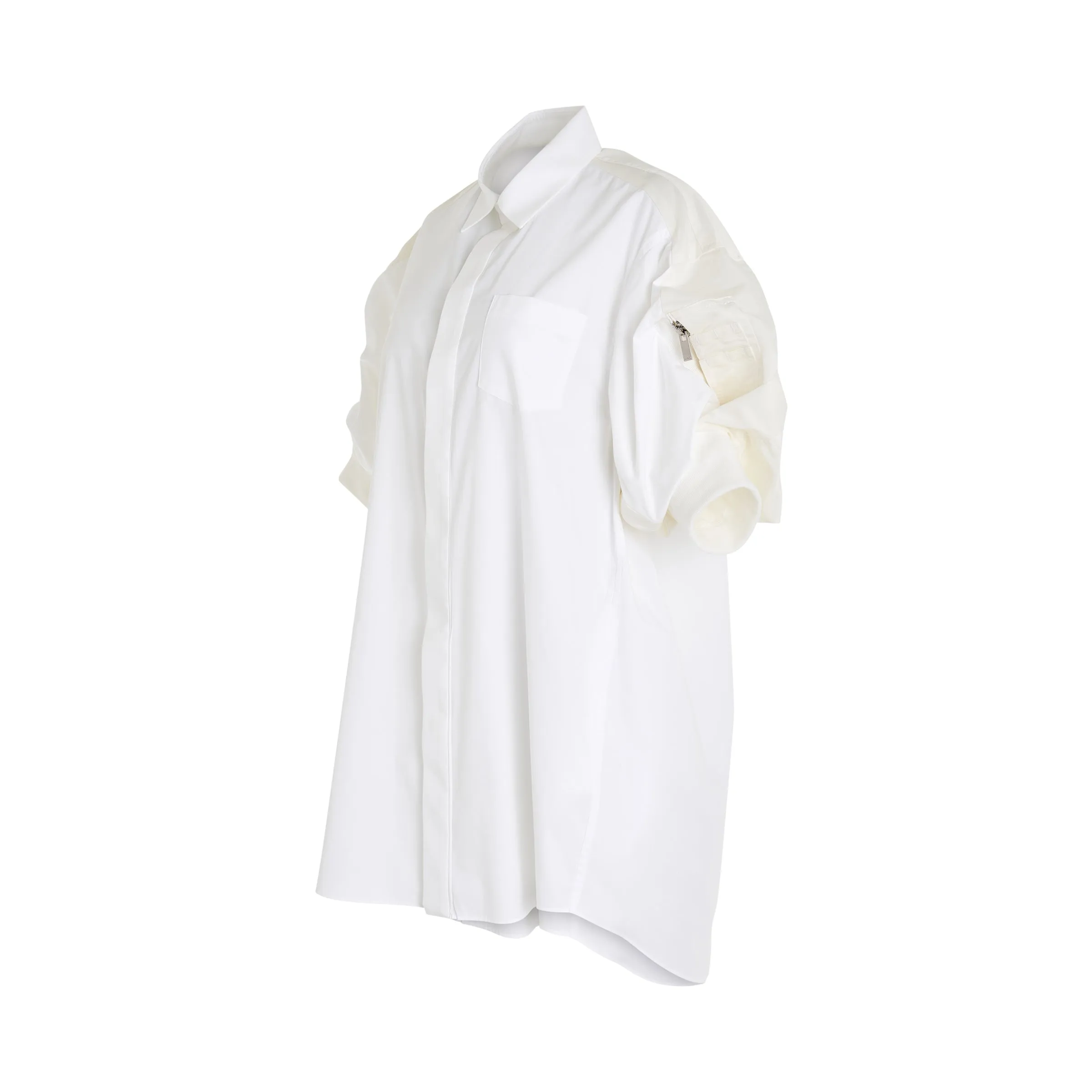 Cotton Poplin x Nylon Twill Dress in Off White sold by MARAIS product image thumbnail 3