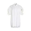Cotton Poplin x Nylon Twill Dress in Off White sold by MARAIS