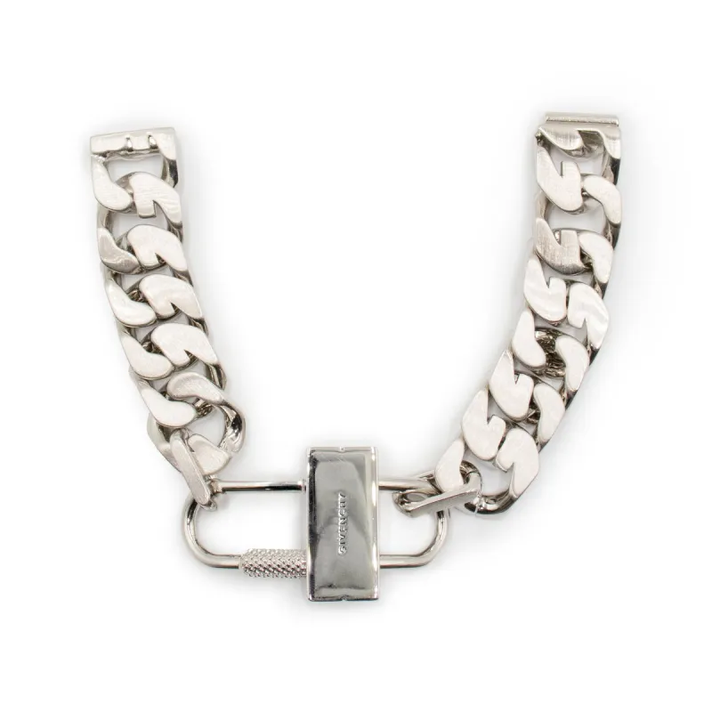G Chain Lock Small Silver Bracelet in Silver sold by MARAIS
