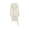 Viscose Crepe Draped Mini Dress in White sold by MARAIS