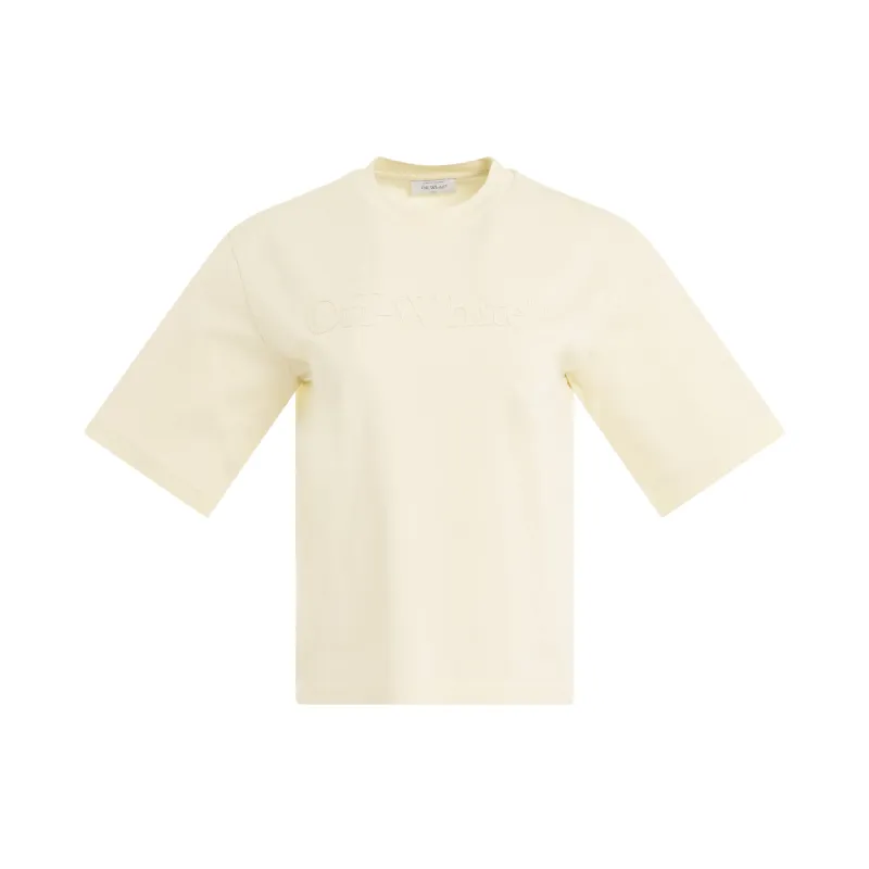 Big Logo Basic T-Shirt in Beige sold by MARAIS