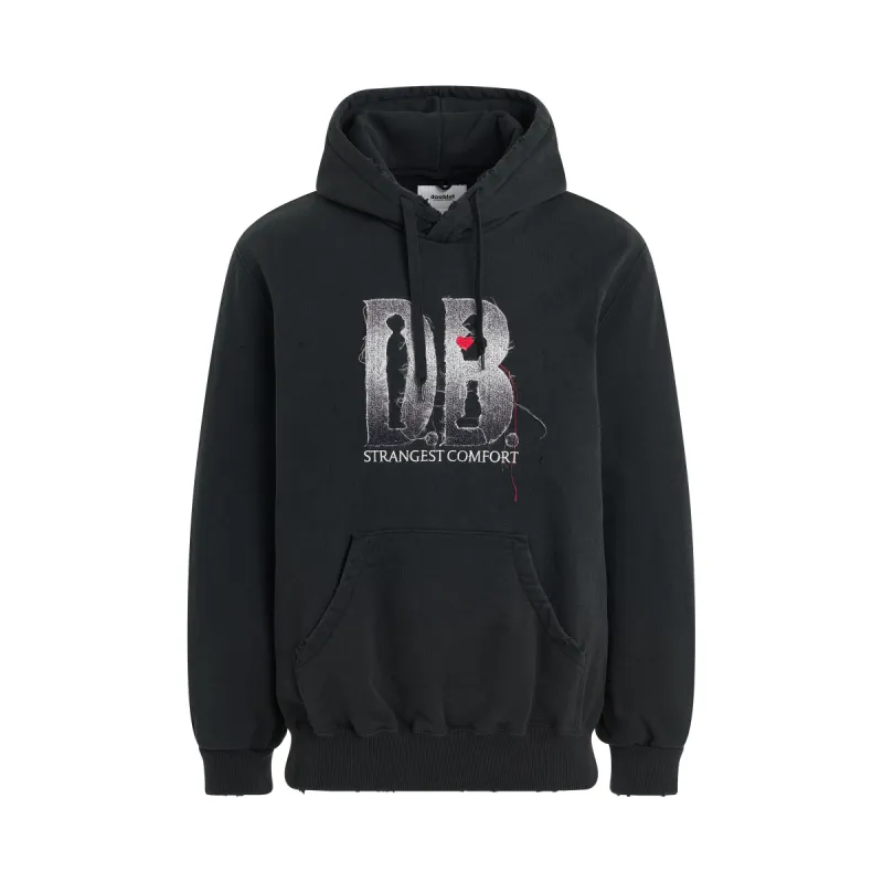 D.B. Logo Embroidery Hoodie in Black sold by MARAIS