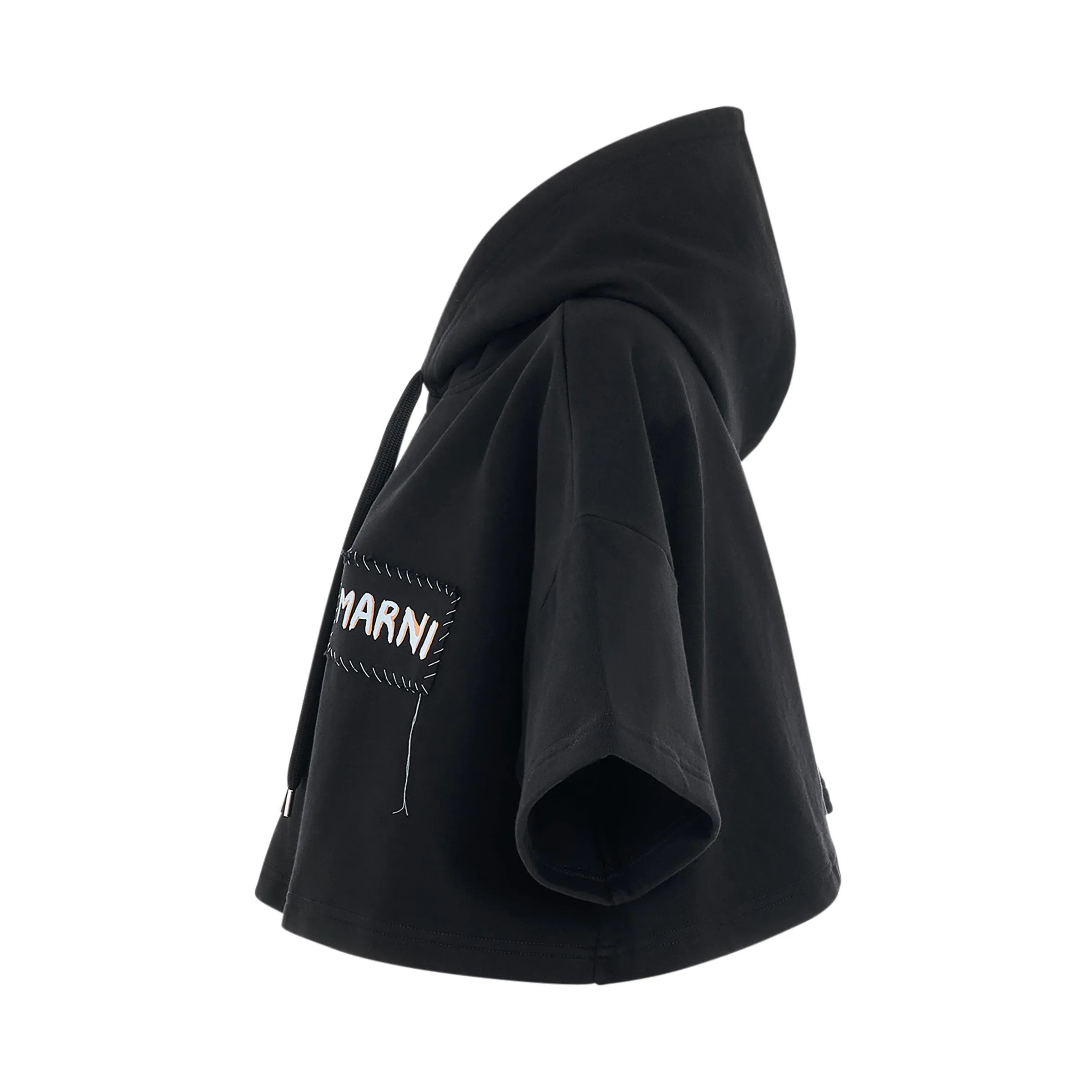 Patch Logo Cropped Hoodie in Black sold by MARAIS product image thumbnail 3
