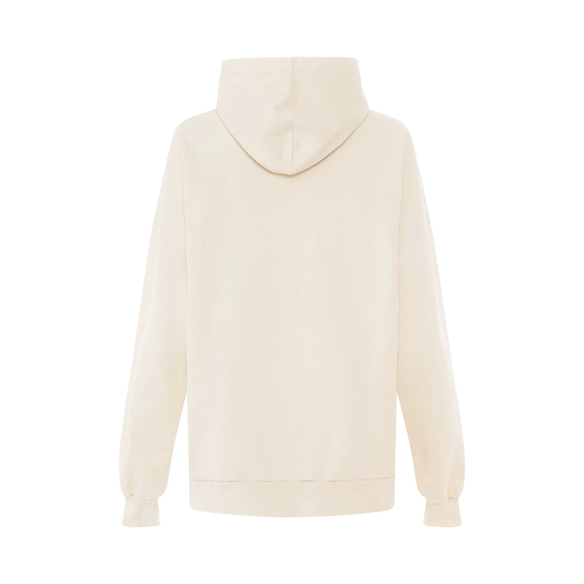 Scissors Crest Embroidered Wide Fit Hoodie in Cream sold by MARAIS product image thumbnail 4