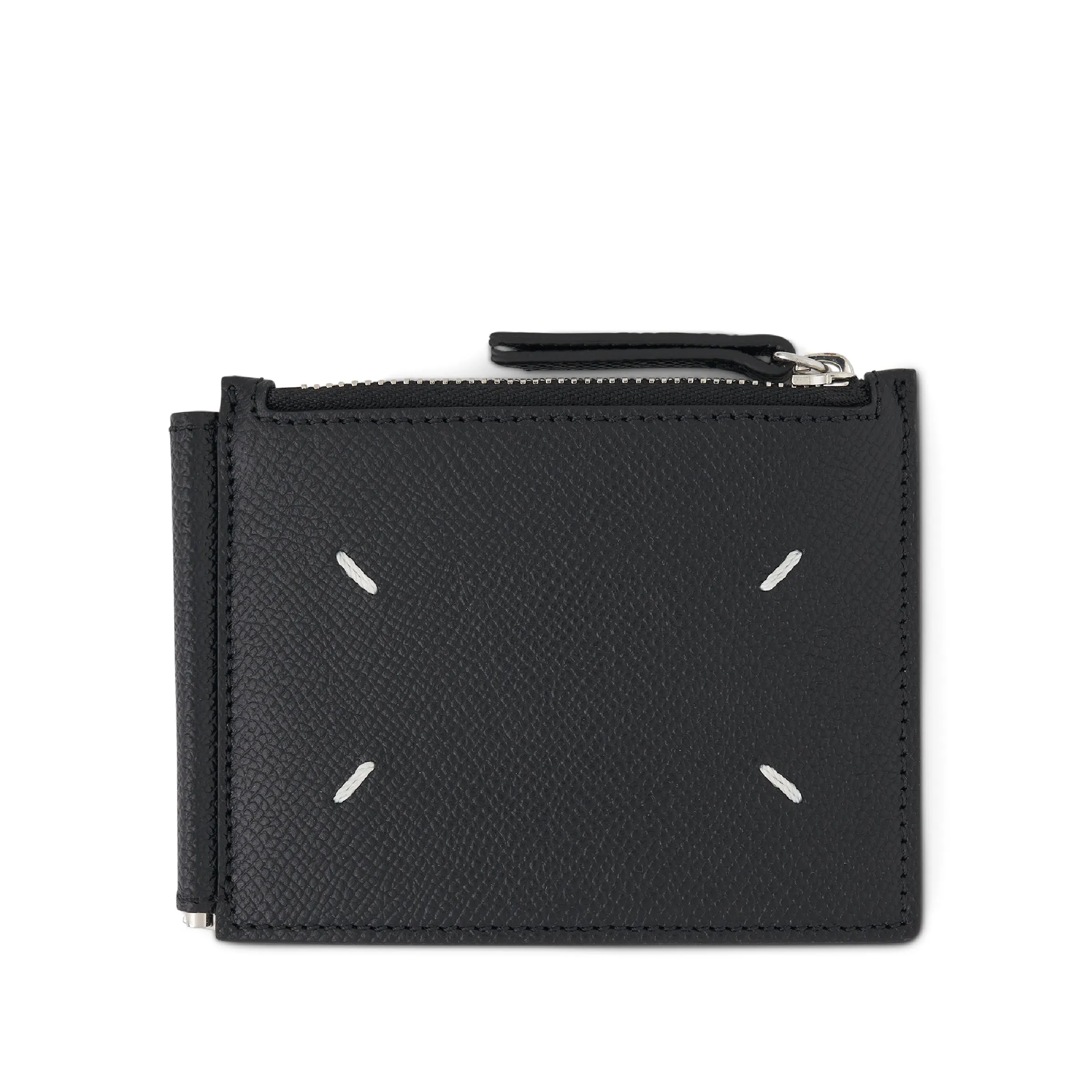 Four Stitch Logo Wallet with Zip in Black sold by MARAIS product image thumbnail 3