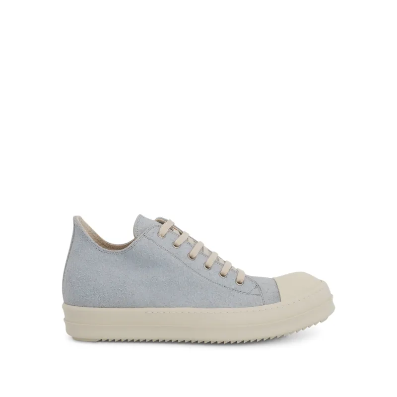 Shaggy Cotton Suede Low Sneakers in Oyster/Milk made by Rick Owens