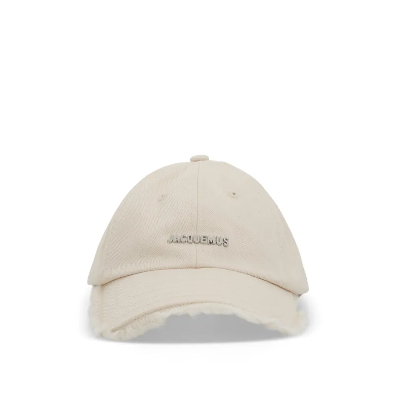 Artichaut Fringe Baseball Cap in Off-White sold by MARAIS