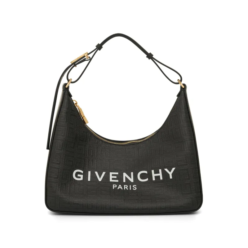 Small Moon Cut Out Bag in 4G Coated Canvas with GHW in Black made by Givenchy