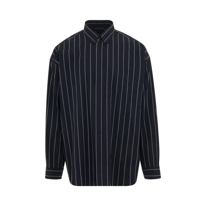 Oversized Shirt in Navy/White sold by MARAIS