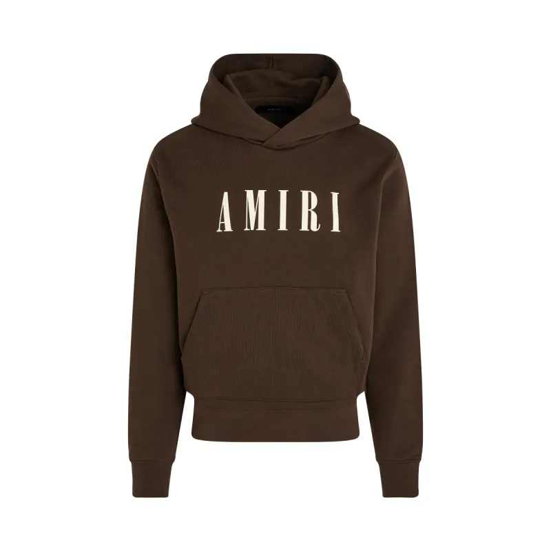 Amiri Core Logo Hoodie in Brown sold by MARAIS