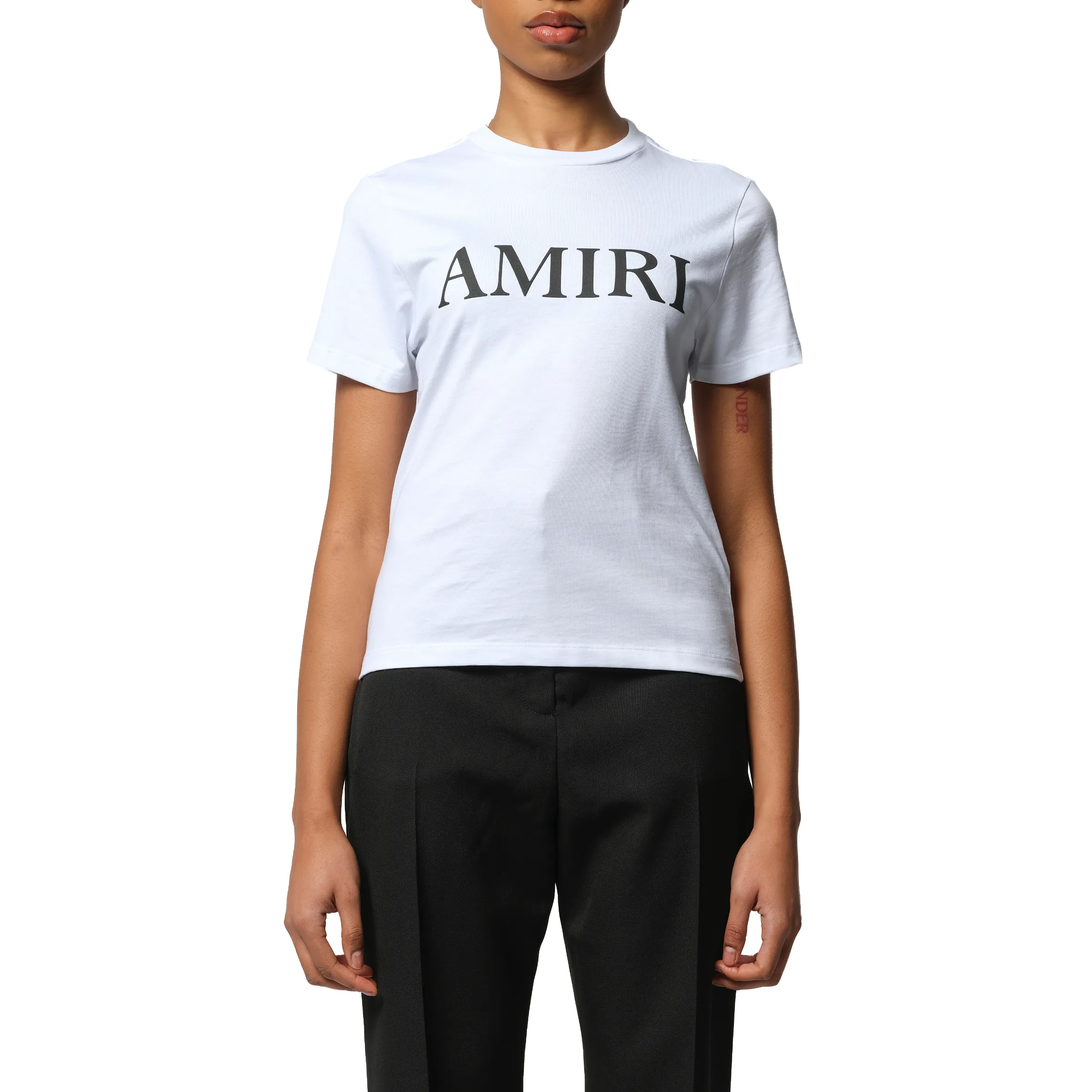 Amiri Core Logo T-Shirt in White sold by MARAIS