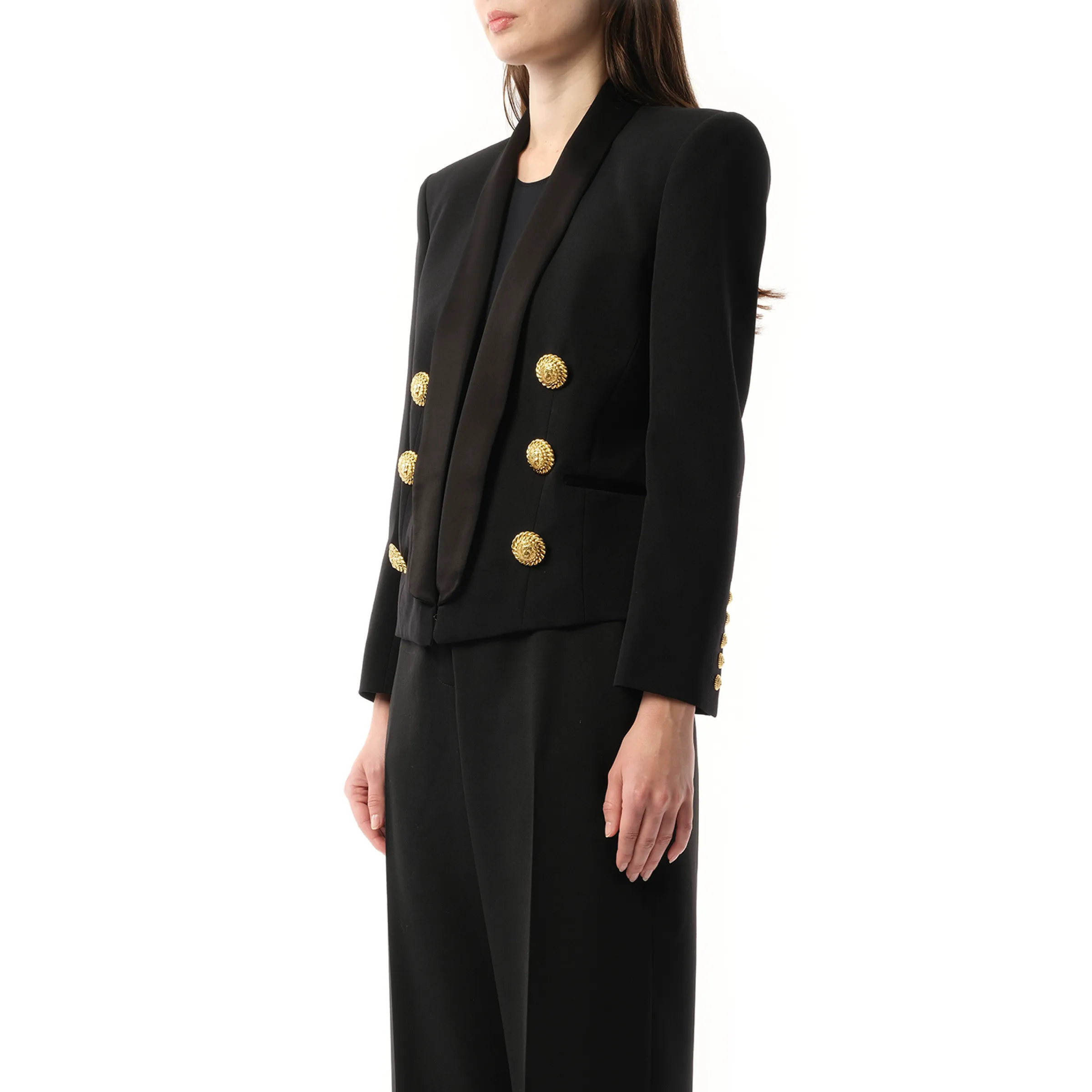 6 BTN Satin GDP Jacket in Black sold by MARAIS product image thumbnail 5