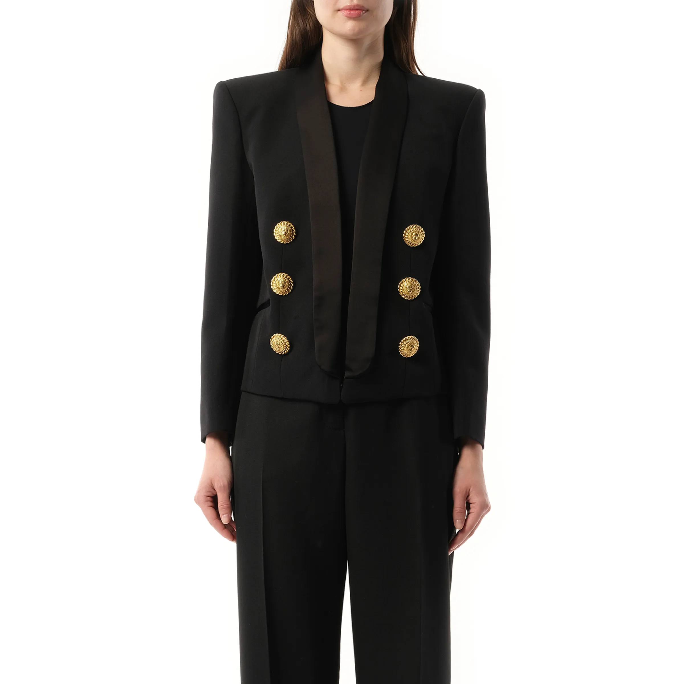 6 BTN Satin GDP Jacket in Black sold by MARAIS