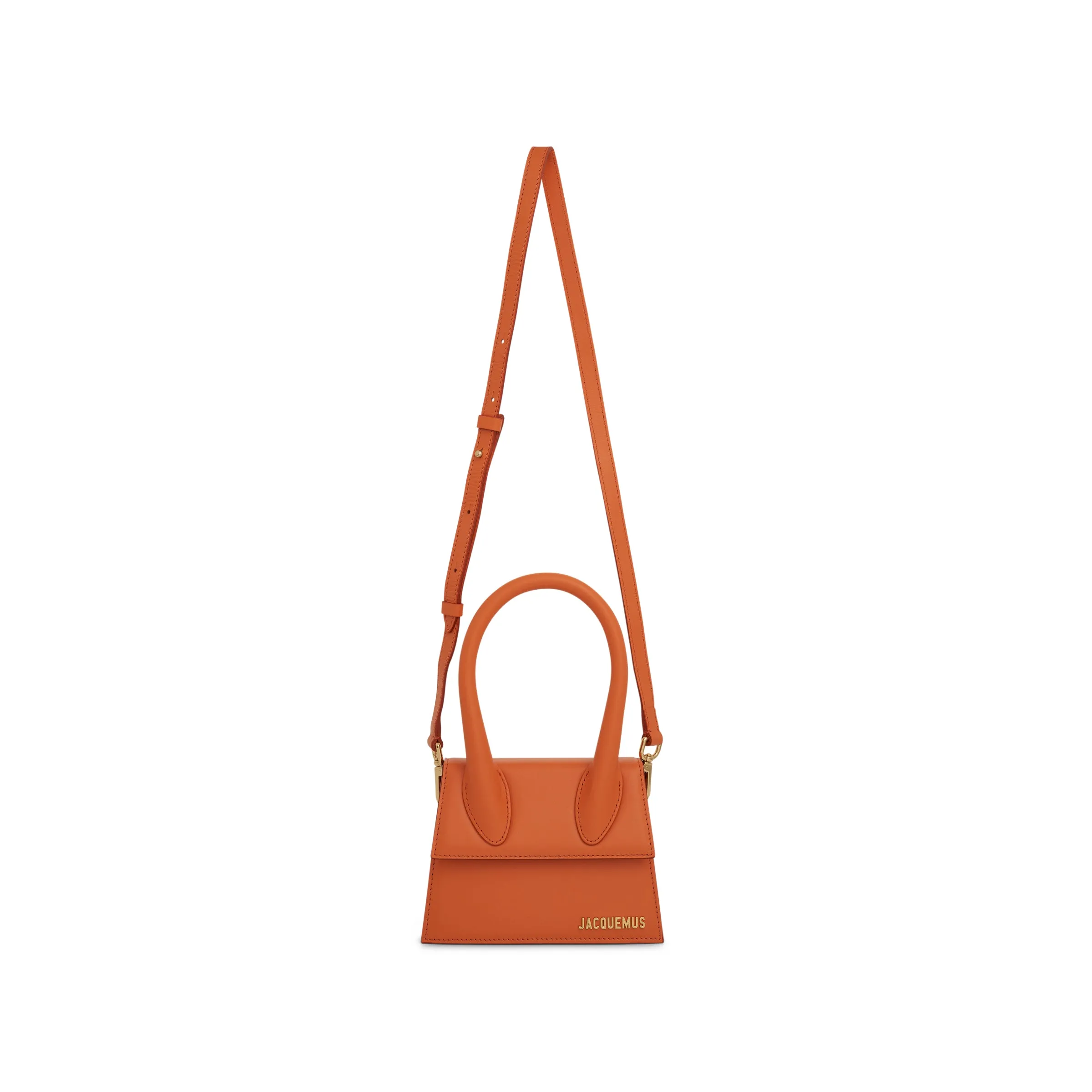 Le Chiquito Moyen Leather Bag in Orange sold by MARAIS product image thumbnail 5