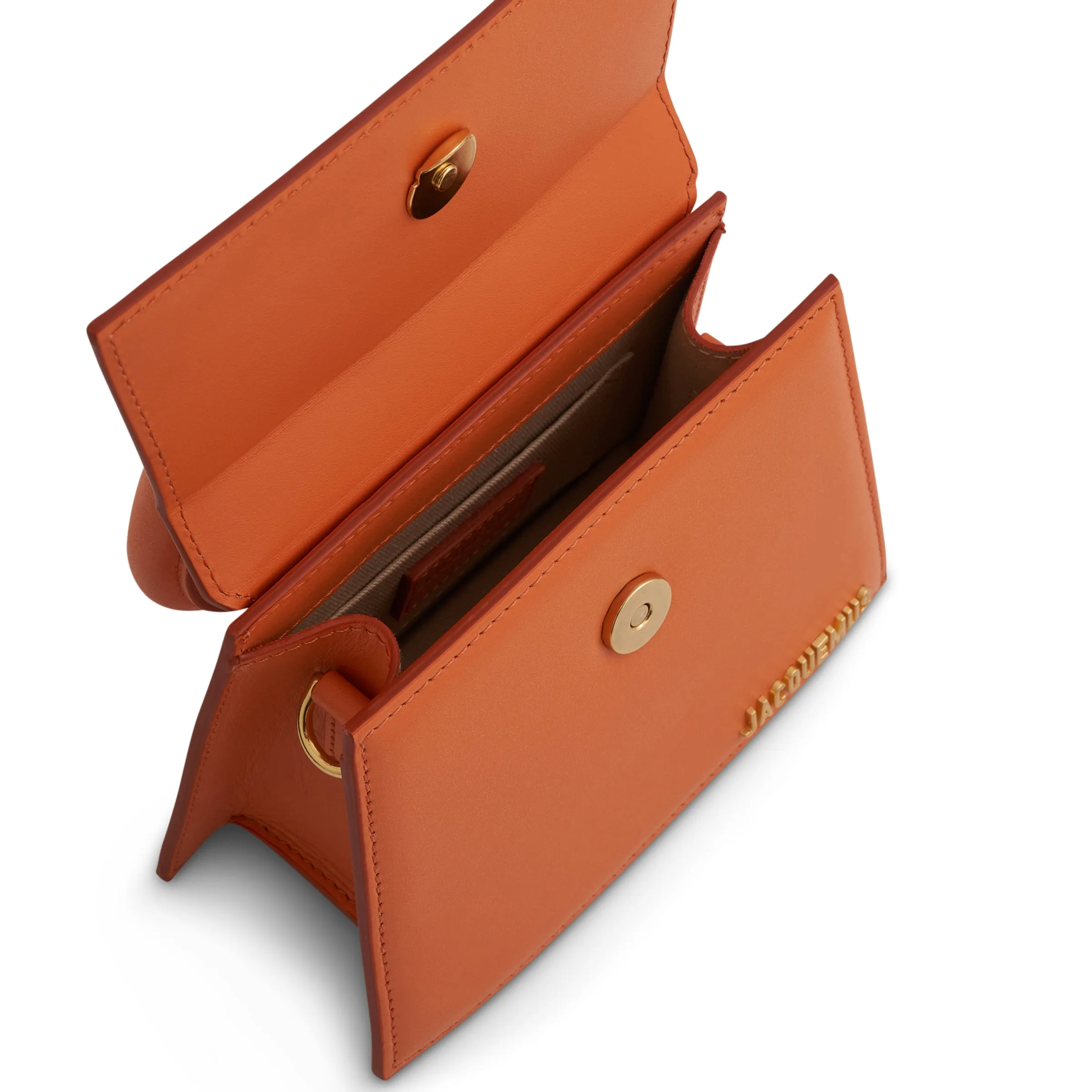 Le Chiquito Moyen Leather Bag in Orange sold by MARAIS product image thumbnail 4