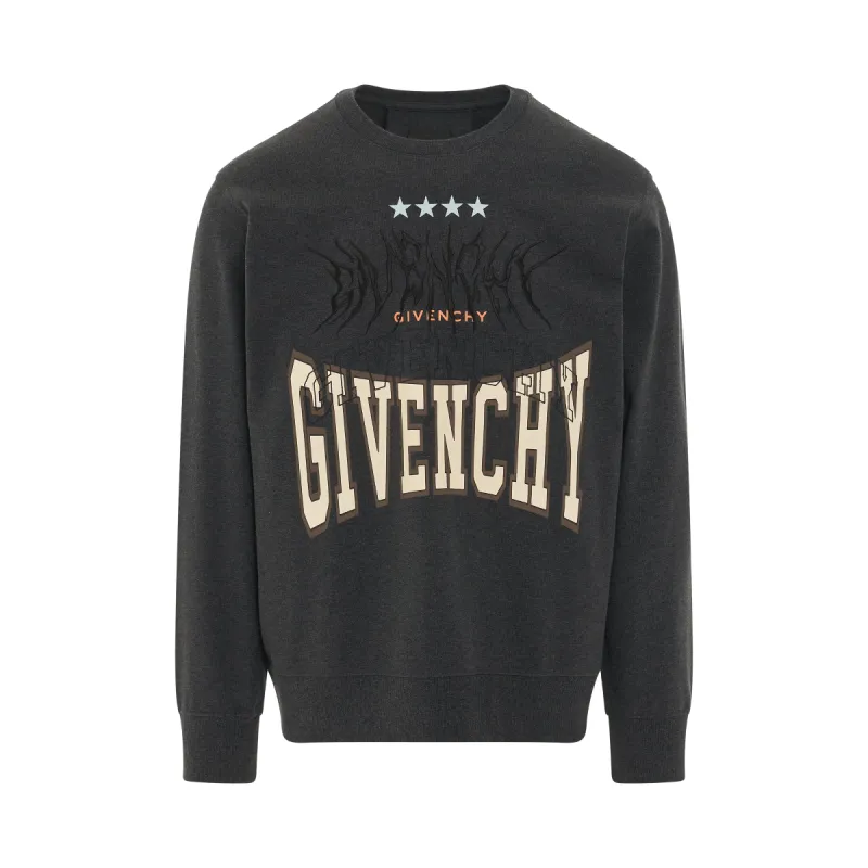 Multilogo Dyed Sweatshirt in Charcoal sold by MARAIS