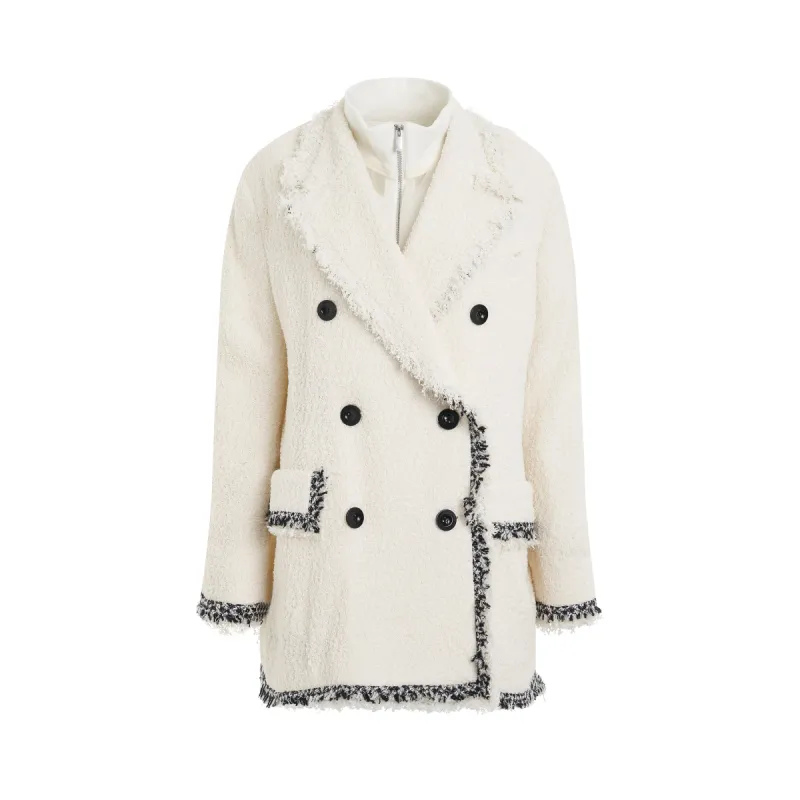 Long Tweed Jacket in Off White sold by MARAIS