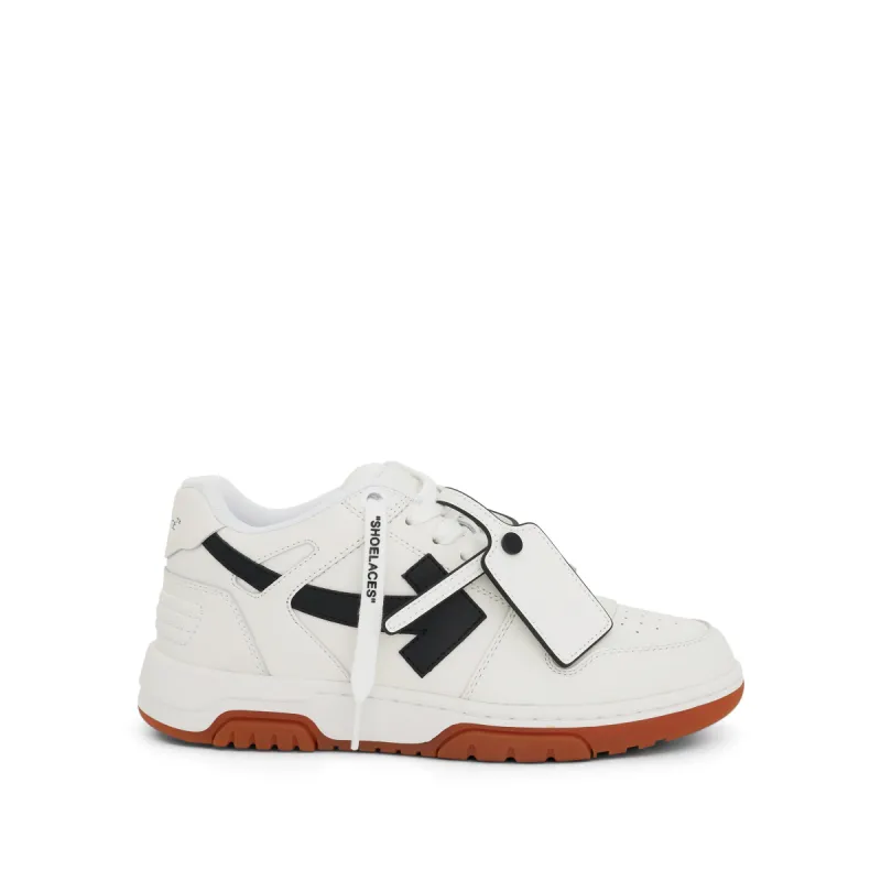 Out of Office Calf Leather Sneakers In Colour White/Black sold by MARAIS