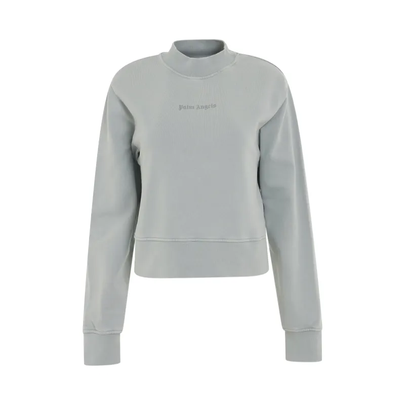 GD Reversed Logo Fitted Crewneck in Light Grey sold by MARAIS