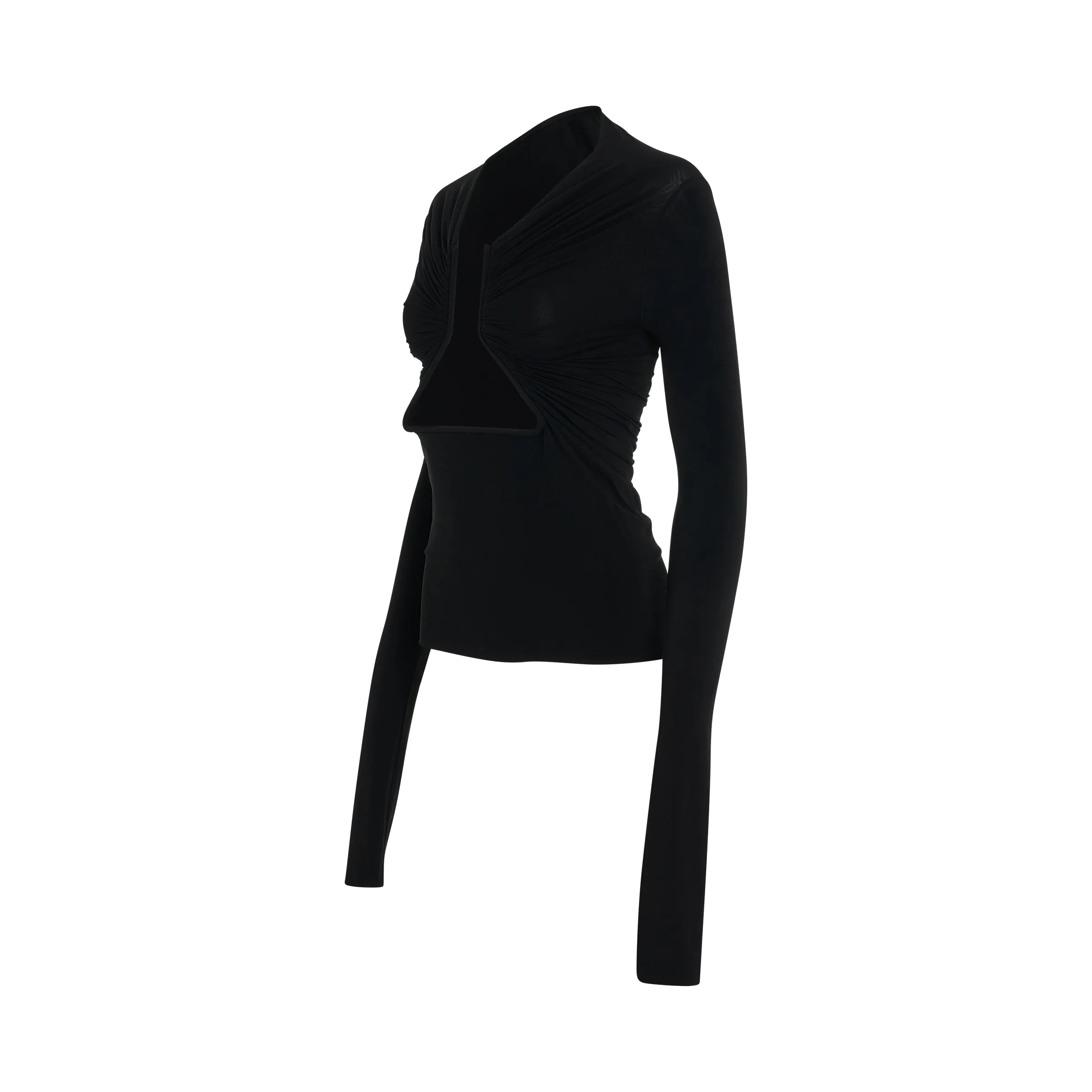 Long Sleeve Prong Stretch Top in Black sold by MARAIS product image thumbnail 2