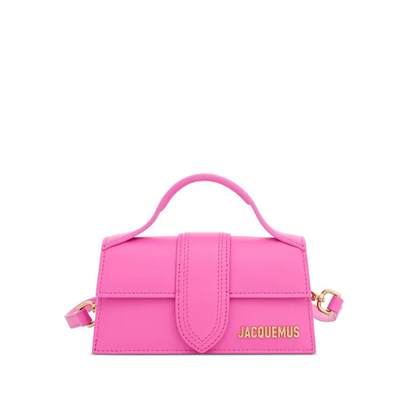 Le Bambino Mini Leather Bag in Neon Pink sold by MARAIS