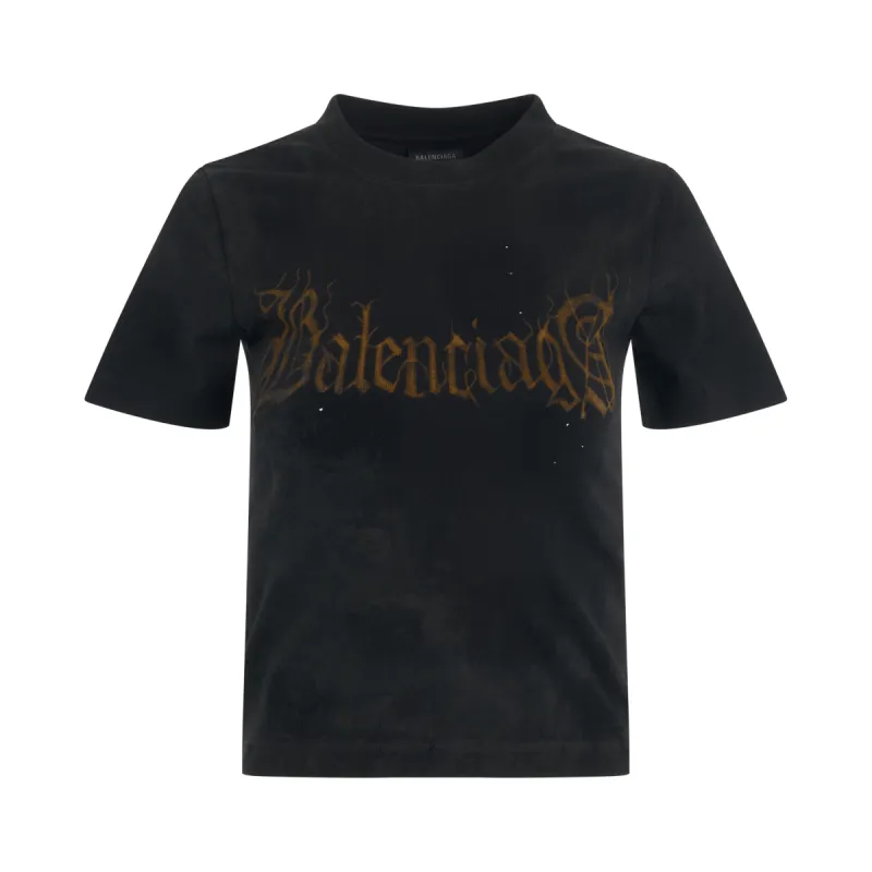 Heavy Metal Tight Fit T-Shirt in Washed Black sold by MARAIS