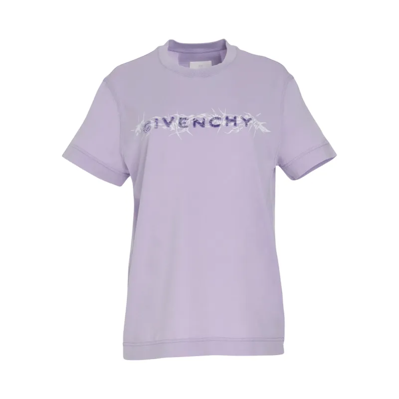 Logo Barbed Wire T-Shirt in Lilac sold by MARAIS