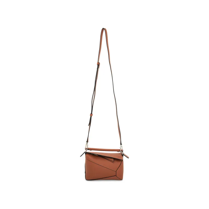 Mini Puzzle Edge Bag in Tan sold by MARAIS