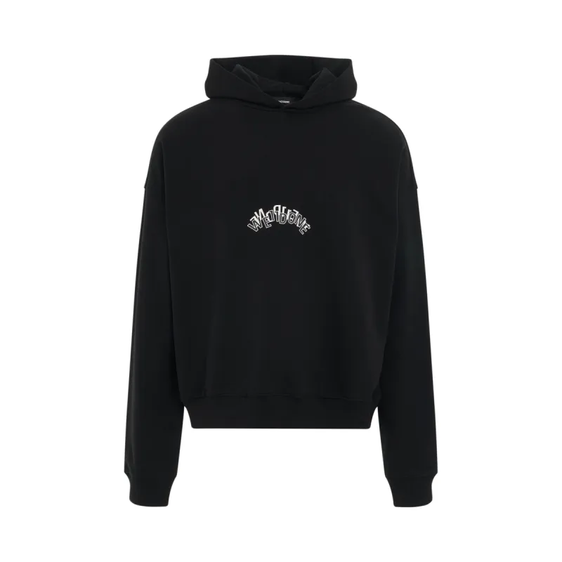 Layered Logo Hoodie in Black sold by MARAIS