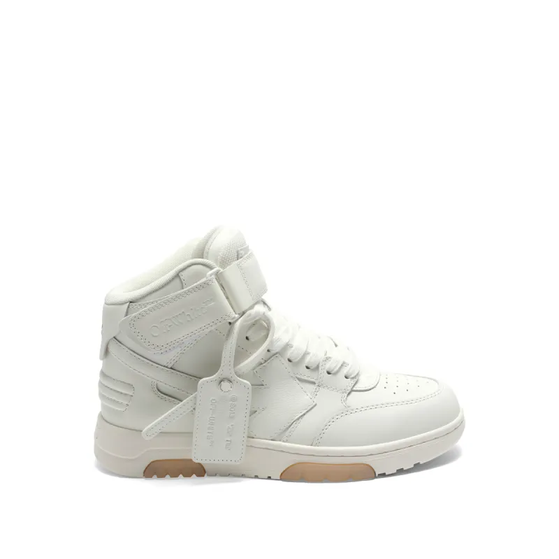 Out Of Office Mid Top Leather Sneakers in White sold by MARAIS