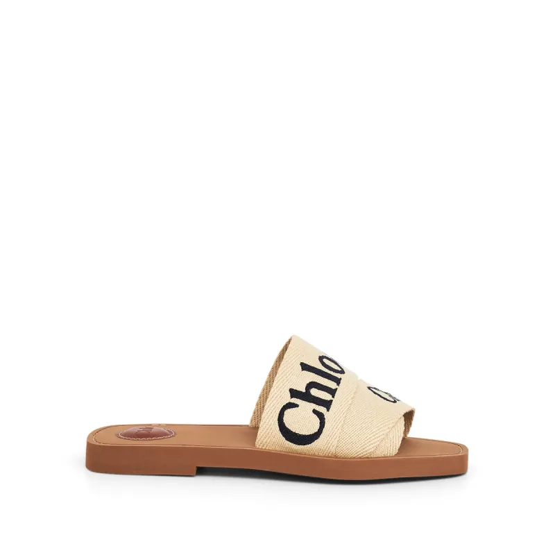 Chloe Sabot Woody Flat Sandal in Brown made by Chloe