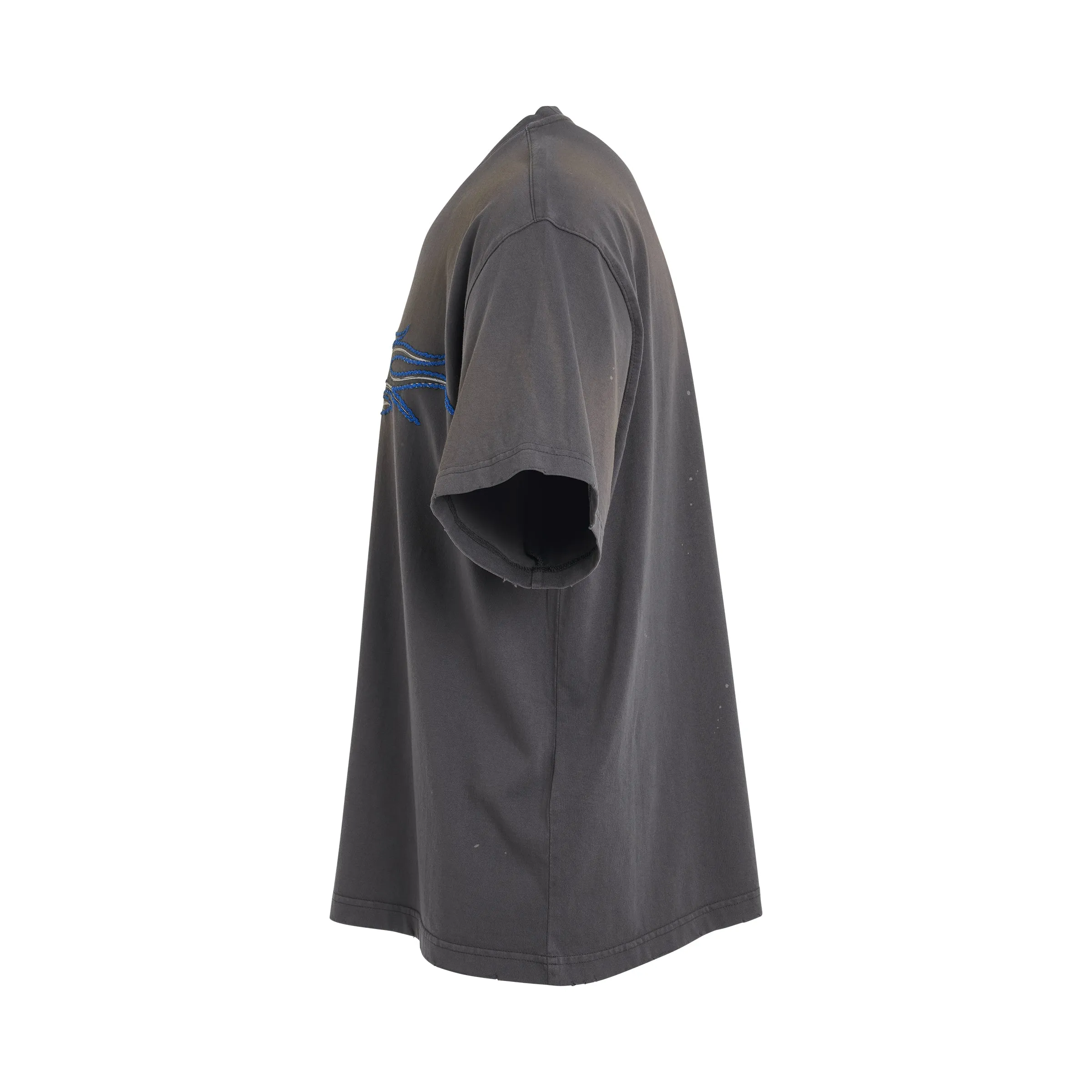 Metallic Print T-Shirt in Charcoal sold by MARAIS product image thumbnail 3