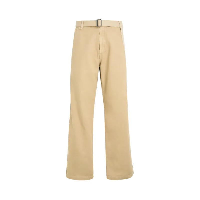 Marrone Relax Fit Pants in Beige sold by MARAIS