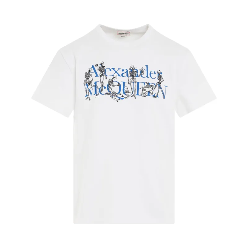 Garden Skeleton T-Shirt in White made by MARAIS