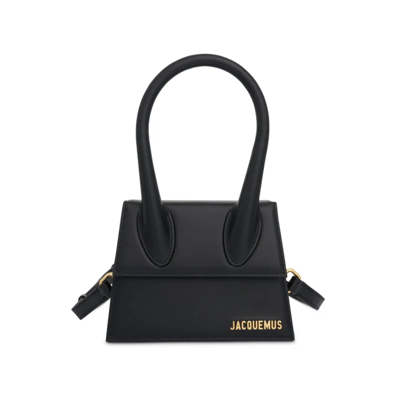 Le Chiquito Moyen Leather Bag in Black sold by MARAIS