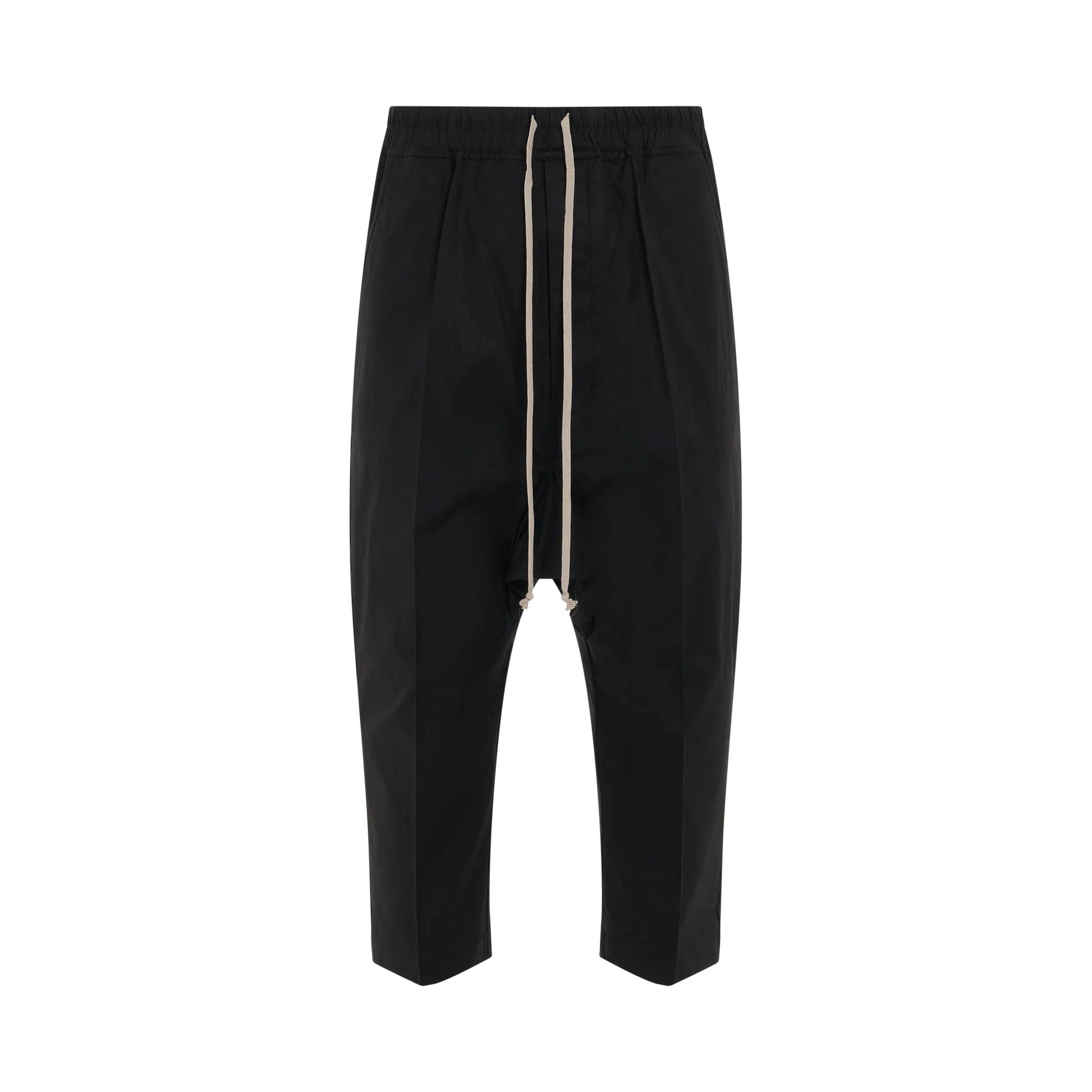 Woven Drawstring Cropped Pant in Black sold by MARAIS