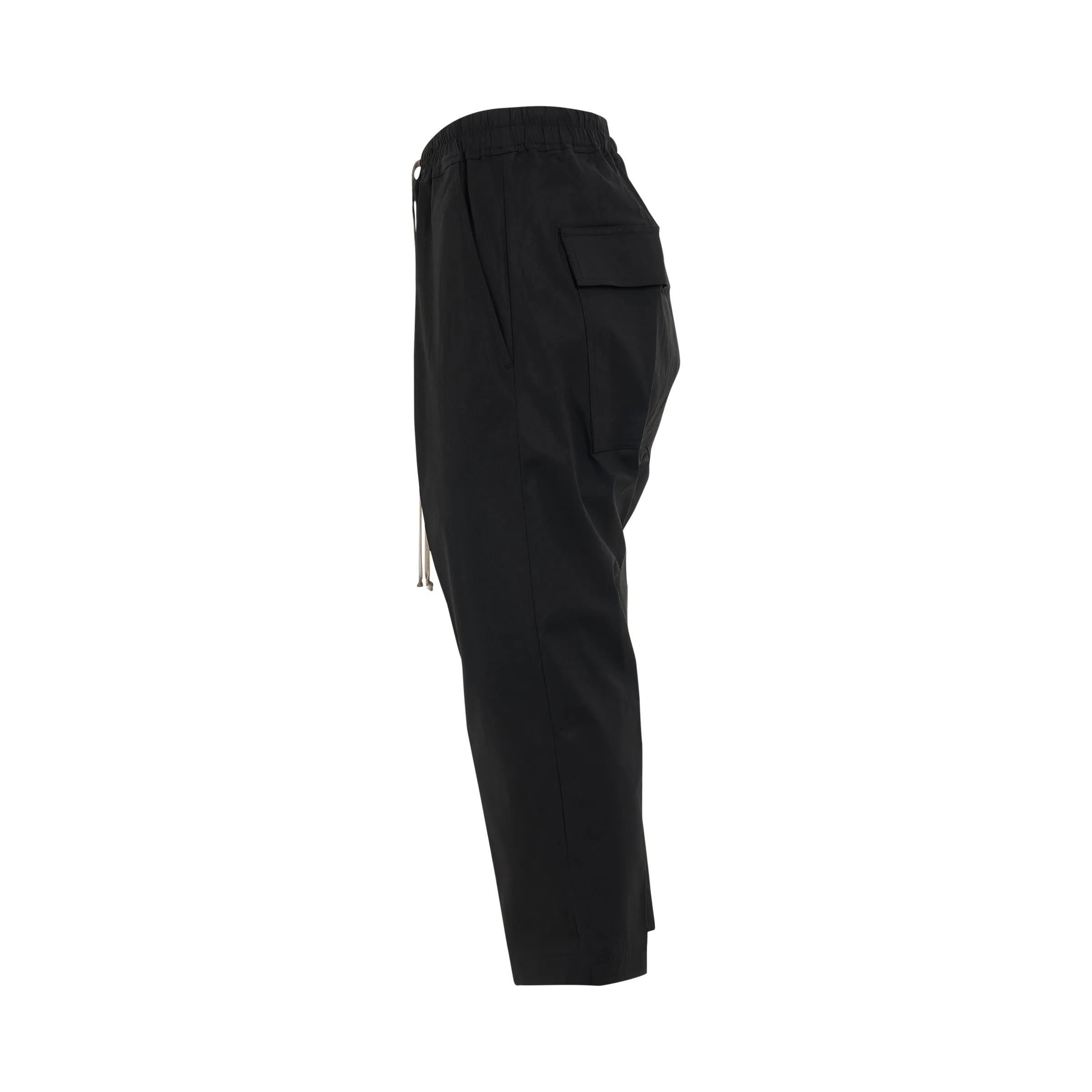 Woven Drawstring Cropped Pant in Black sold by MARAIS product image thumbnail 3
