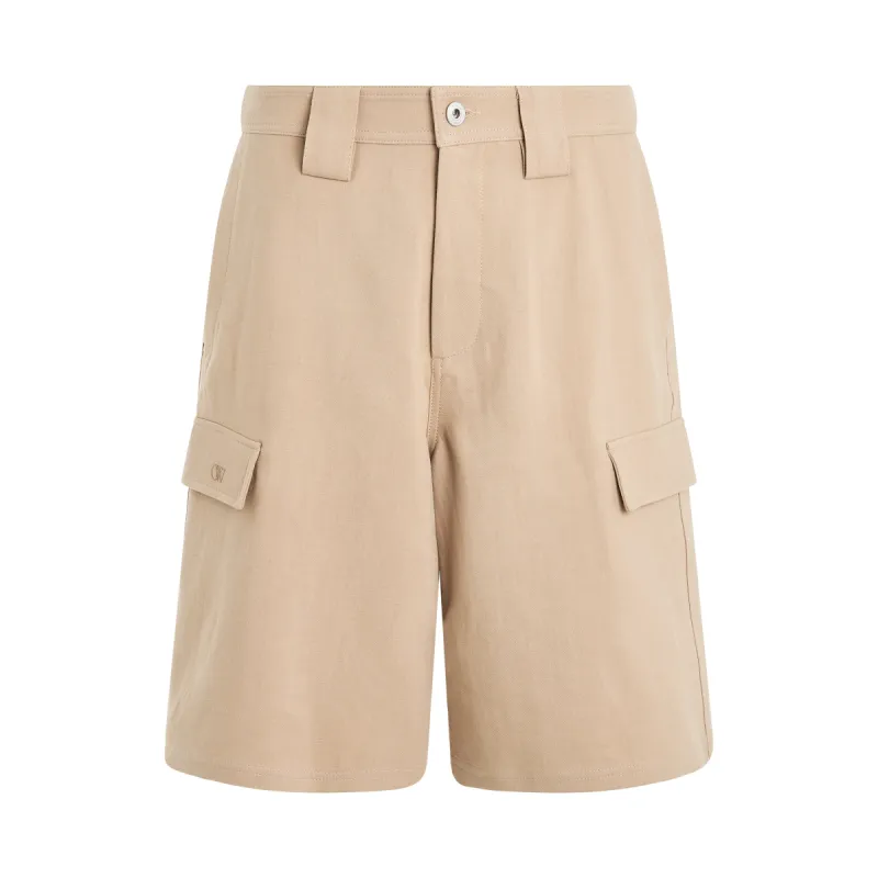 Linen Cargo Short in Sand made by MARAIS