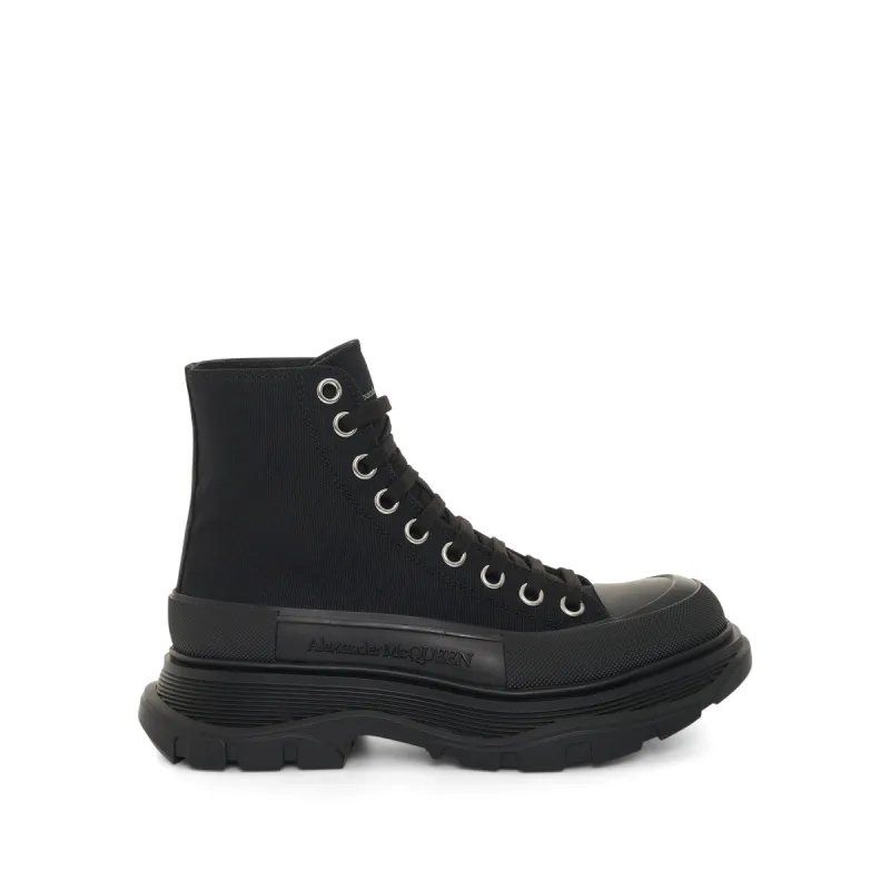 Tread Slick Canvas Lace-Up Boots in Black/Black sold by MARAIS