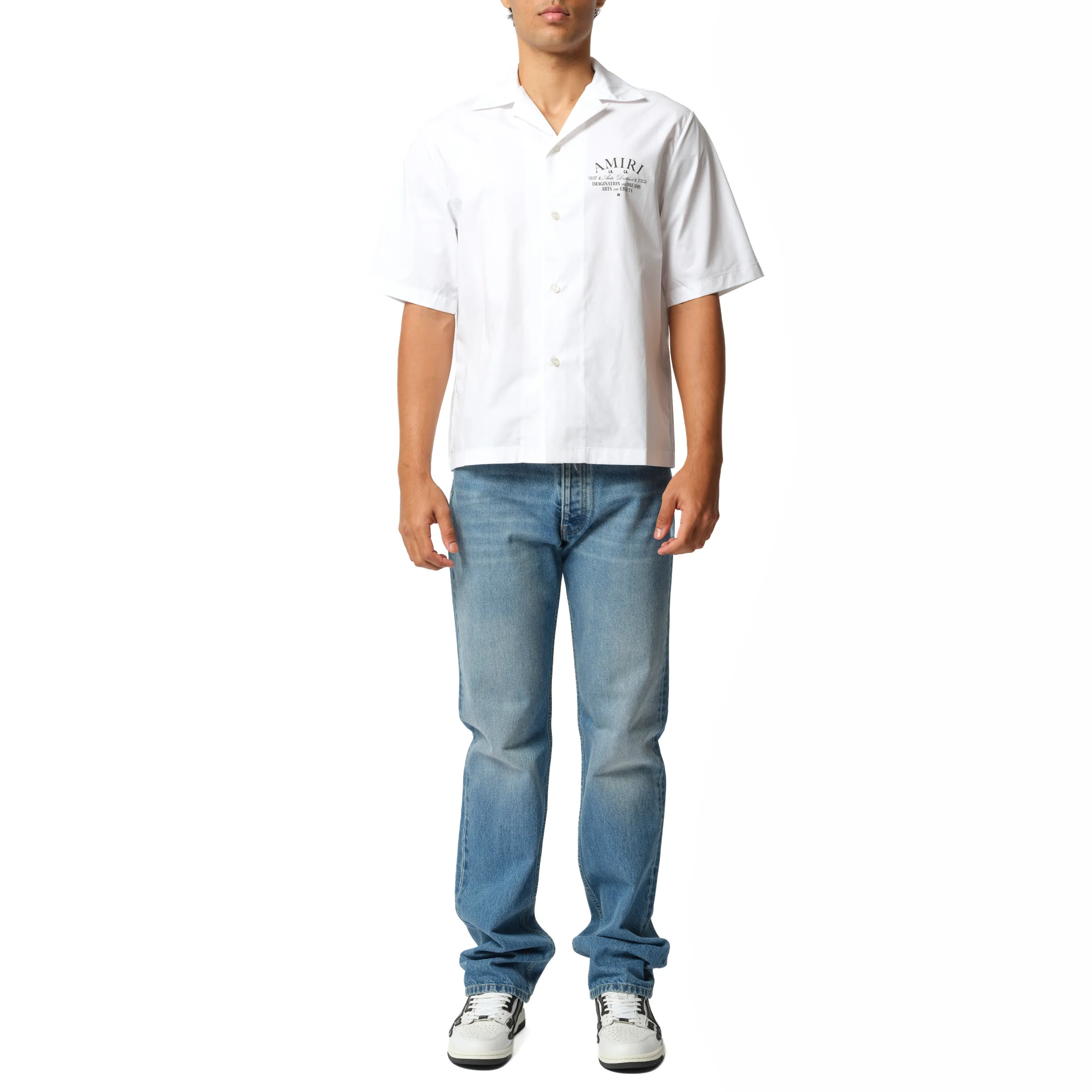 Arts District Camp Shirt in White sold by MARAIS product image thumbnail 4