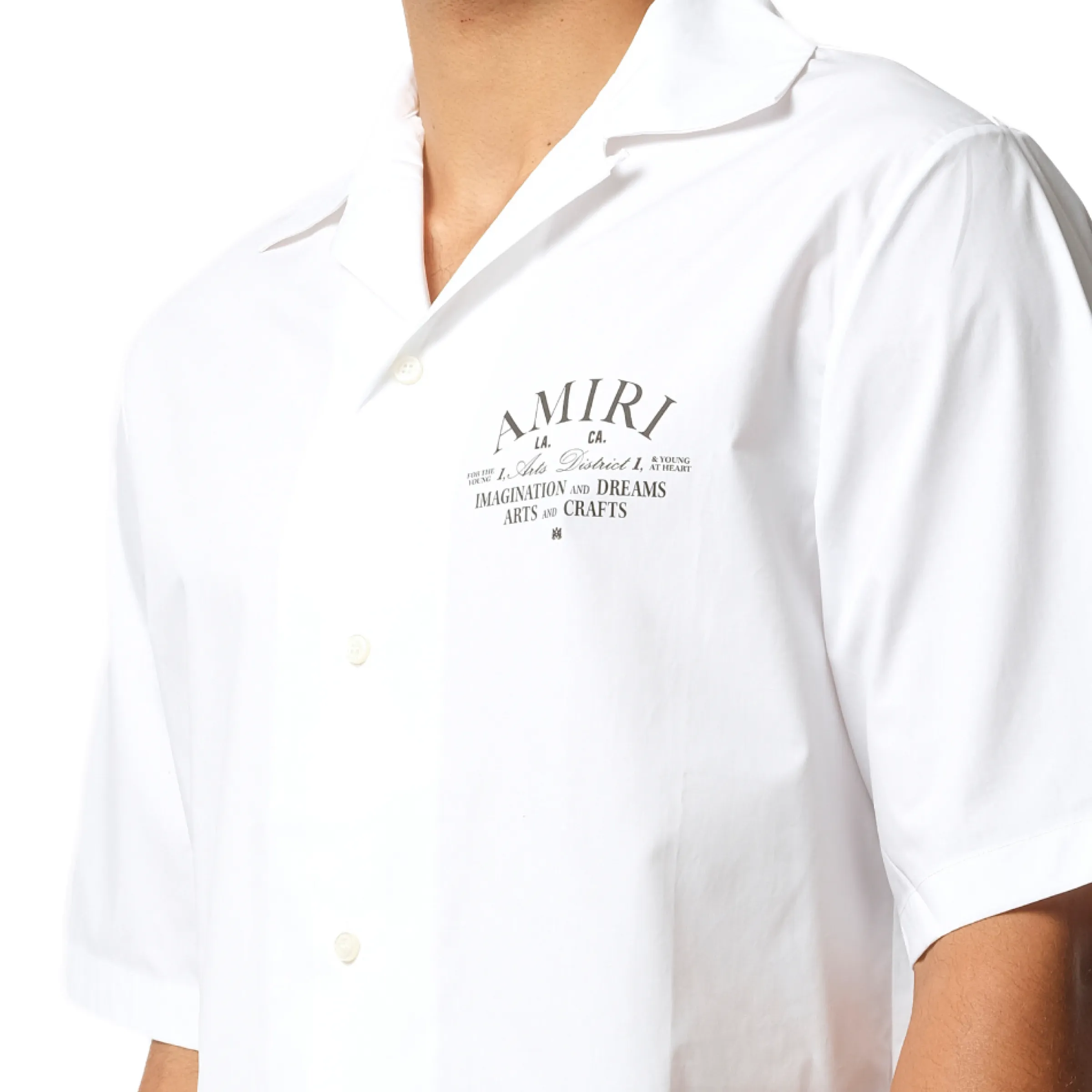 Arts District Camp Shirt in White sold by MARAIS product image thumbnail 3