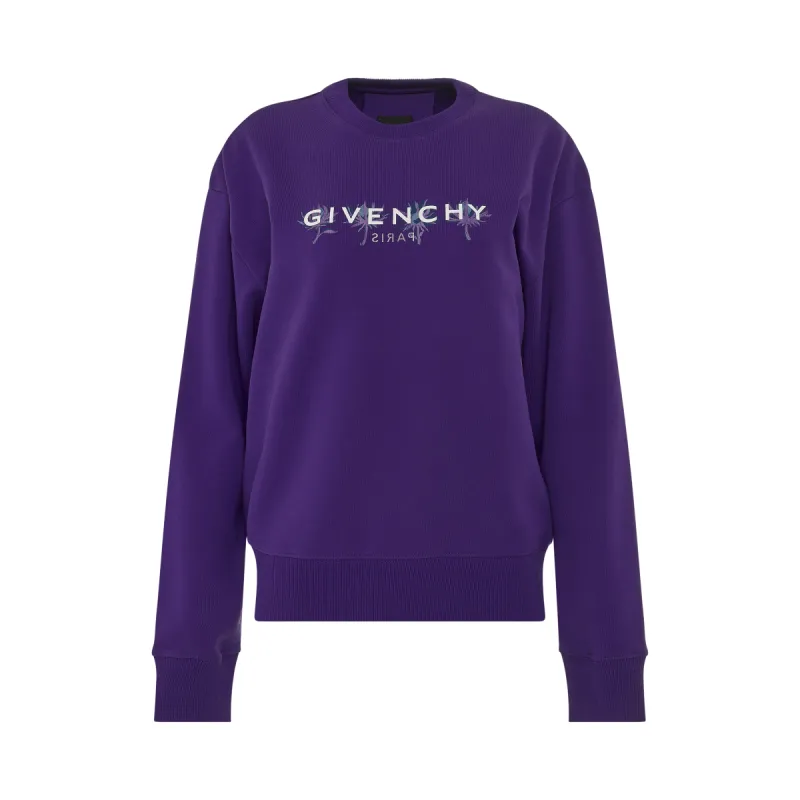 Thistle Reverse Logo Sweatshirt in Purple sold by MARAIS