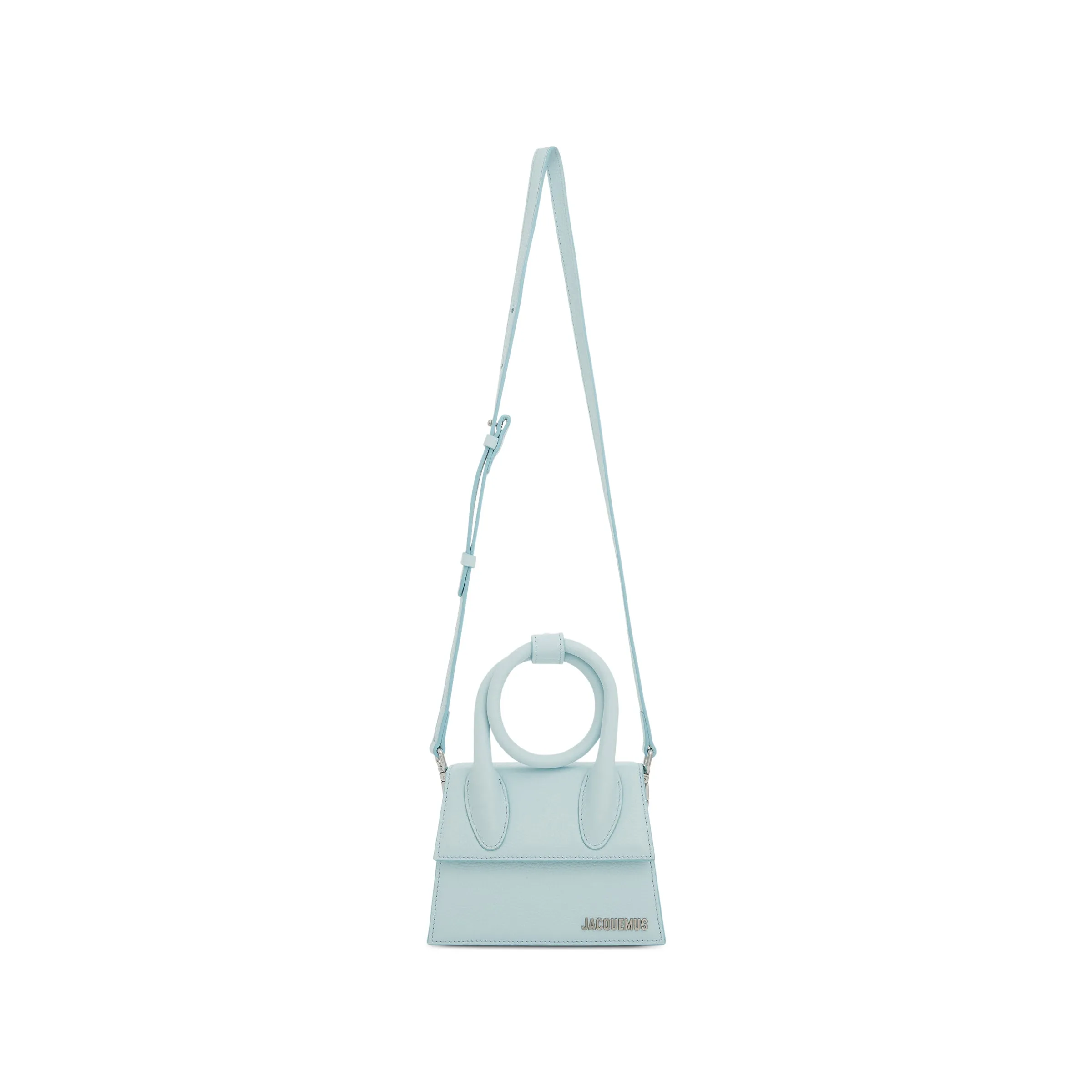 Le Chiquito Noeud Grained Leather Bag in Light Blue sold by MARAIS product image thumbnail 5