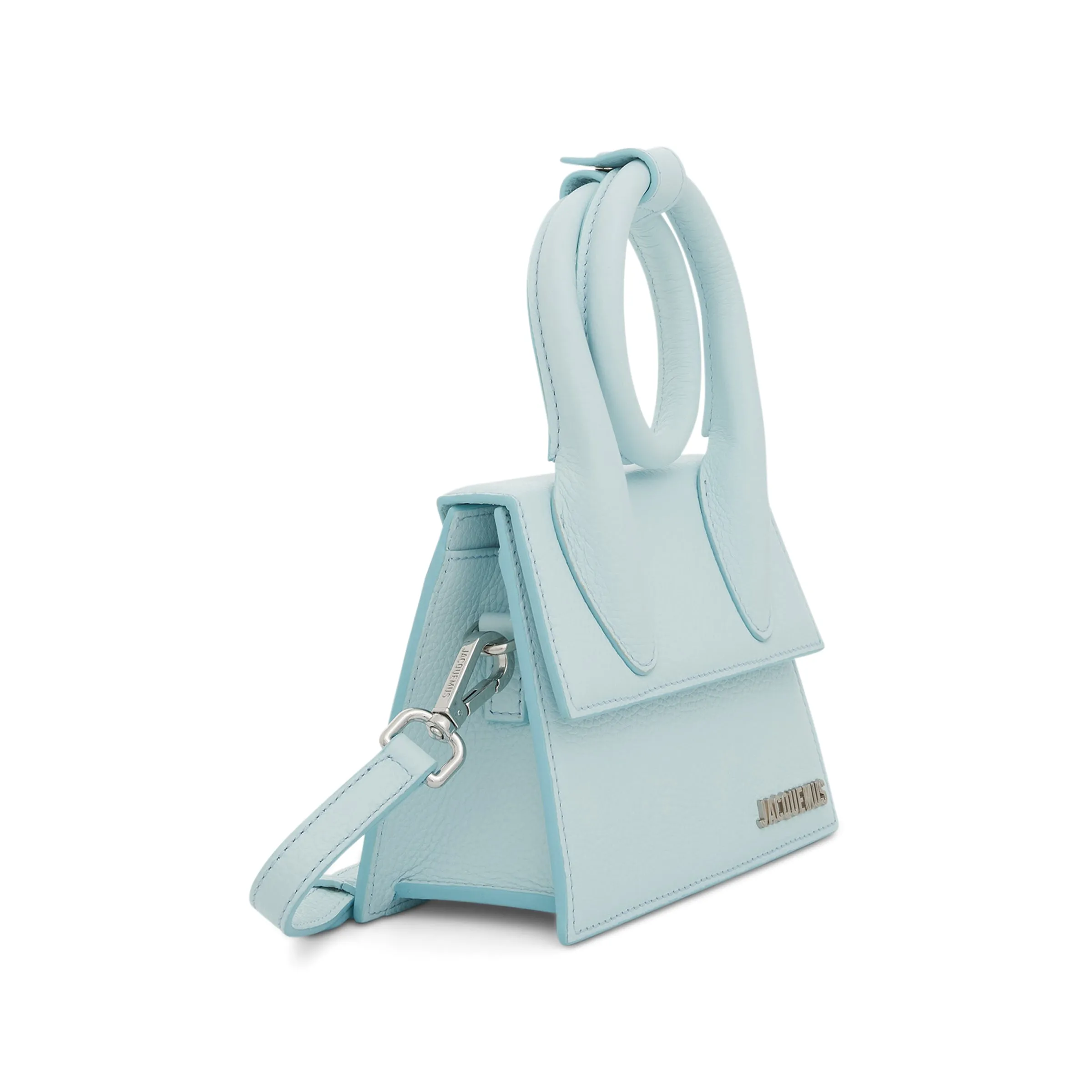 Le Chiquito Noeud Grained Leather Bag in Light Blue sold by MARAIS product image thumbnail 2