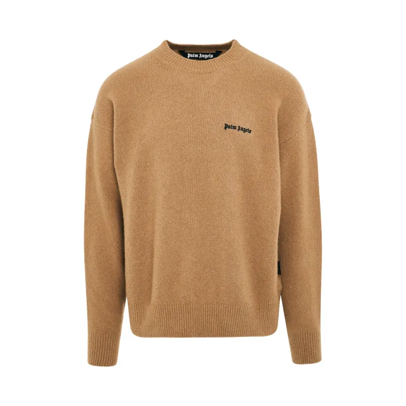 Basic Logo Sweater in Camel/Black sold by MARAIS