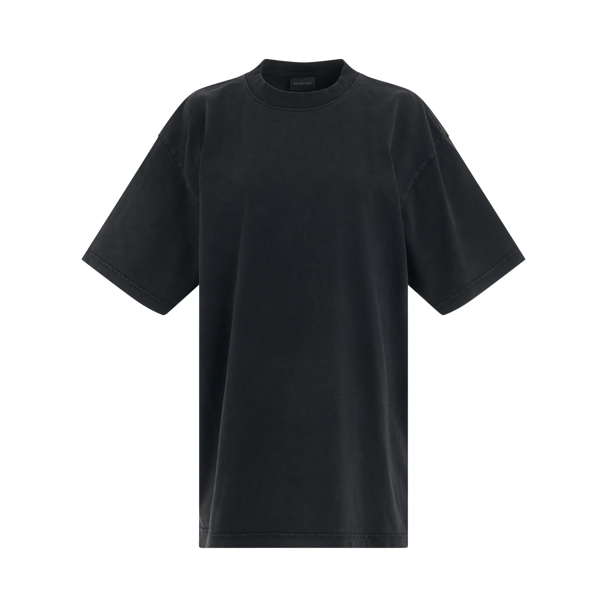 Back logo Rhinestones Oversized T-Shirt in Black sold by MARAIS