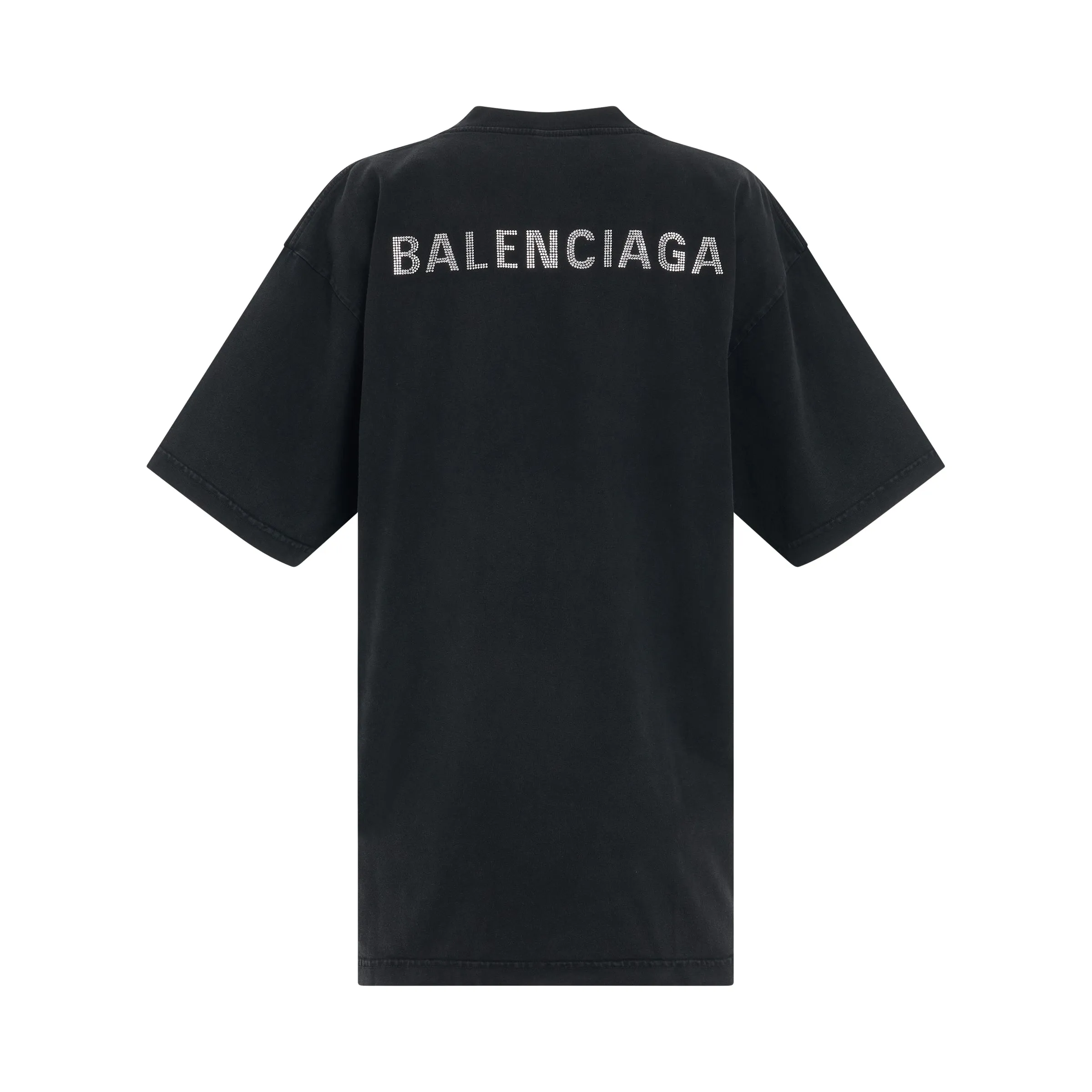 Back logo Rhinestones Oversized T-Shirt in Black sold by MARAIS product image thumbnail 4
