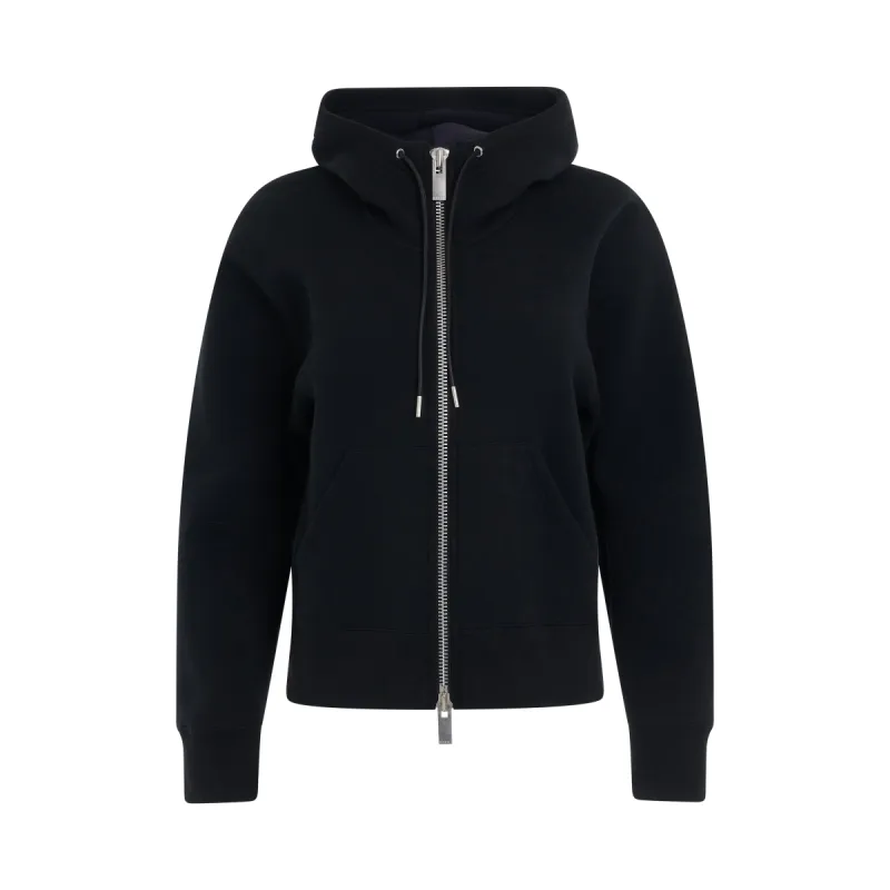 Sponge Sweat Zip Hoodie in Black made by MARAIS