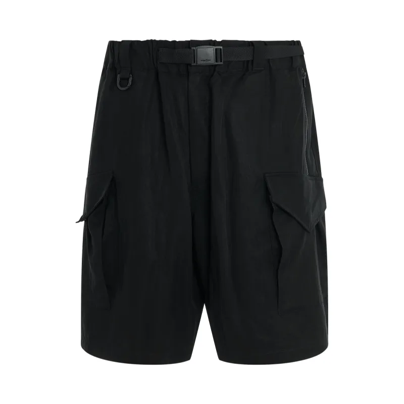 Wash Twill Shorts in Black sold by MARAIS