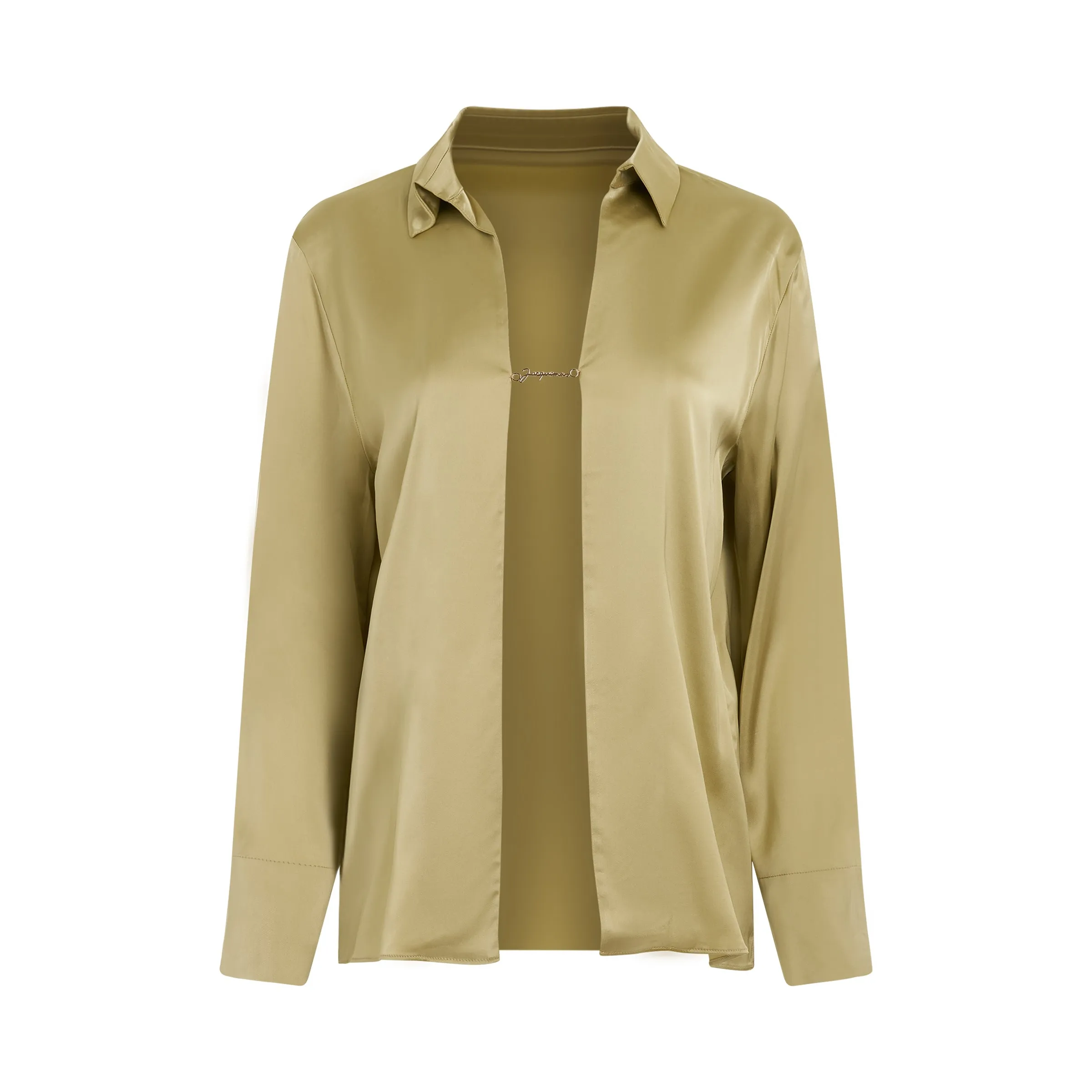 Notte Open Charm Shirt in Light Khaki sold by MARAIS